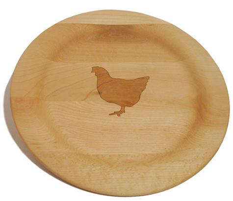 farm rooster wood plate 8