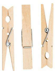 Clothes Pins  Traditional Wood portrait 3