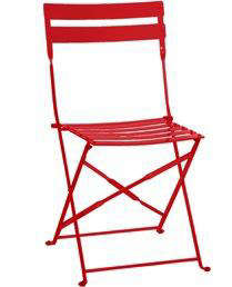 conran red metal folding chair