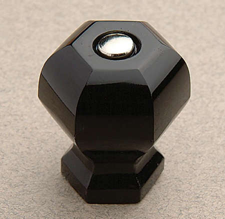 black classic crystal hex knob 8