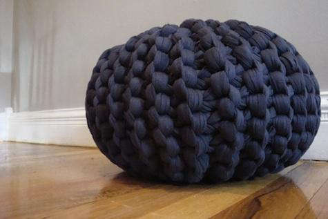 oversized knit pouf 8