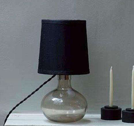 design table lamp blown glass ochre  