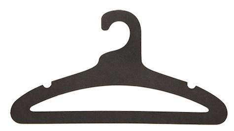 ditto black cardboard coat hanger