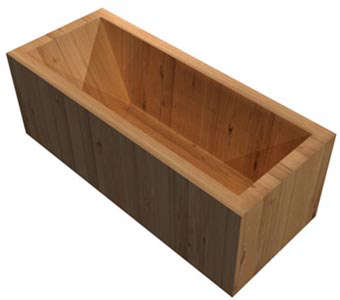 rectangular wooden baths 8