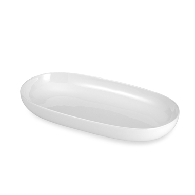 everyday white deep oval bowl 8