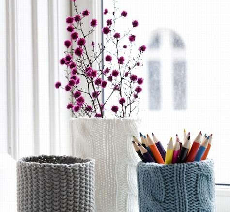 ferm living short knitted vase 8