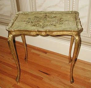 early florentine table cream and gilt 8