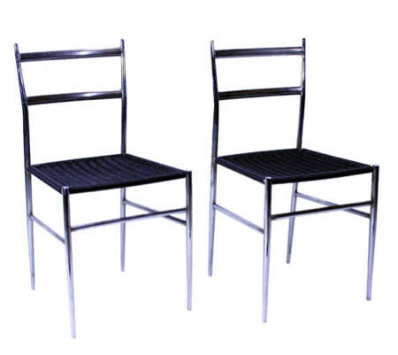object perdu chromed side chairs (pair) 8