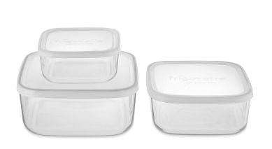 square glass storage containers set 8