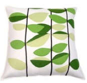 ivory two toned leaf wool felt applique pillow 8