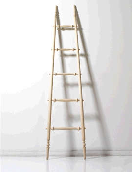 Teak Ladder with Shelf portrait 24