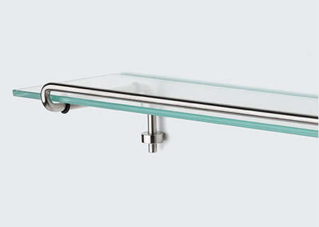 stainless steel shelf with glass pane 8