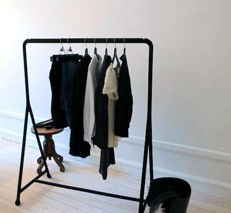 TURBO Clothes rack - in/outdoor/black 117x59 cm (46 1/8x23 1/4 )