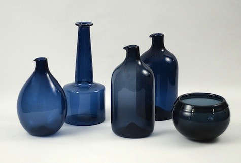 vintage iittala blue glass collection 8