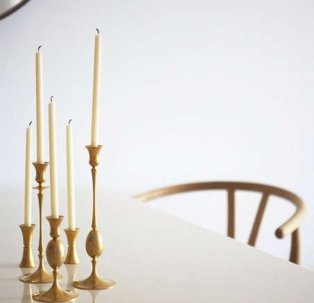 bronze, silver and gold candlesticks 8