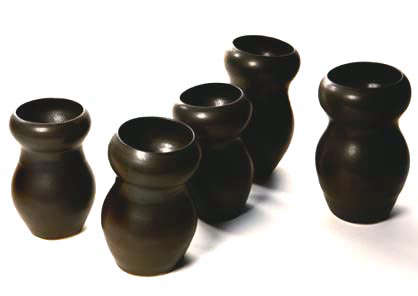 Kiki Ceramics Black Mushroom Vases portrait 3