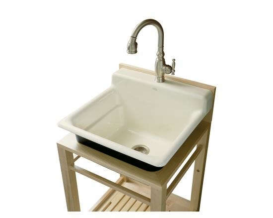 kohler bayview sink in wood stand 550  