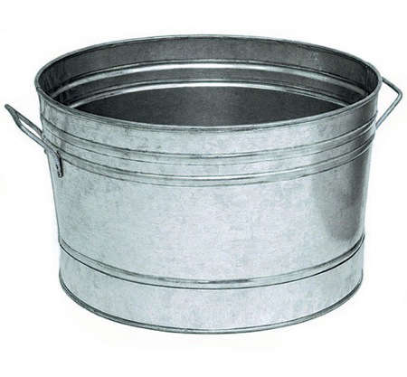 achla round galvanized steel tub 8