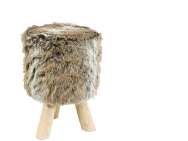 light brown dwell fur stool  