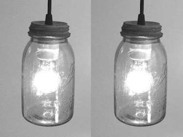 mason jar lights pair  