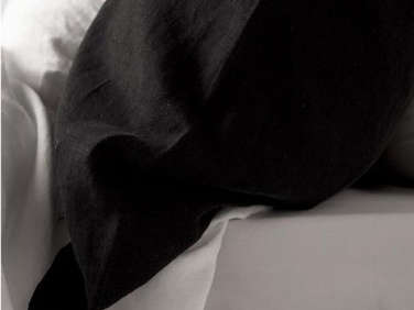 matteo black linen pillowcase  