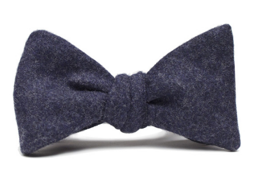midnight flannel wool bow tie 8