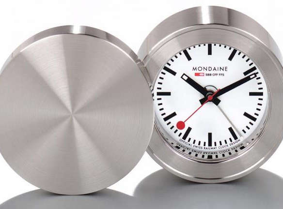 mondaine official railways travel alarm clock 7