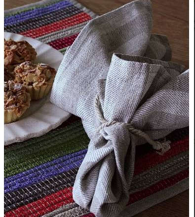 natural striped linen napkin lucas 8