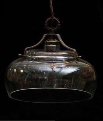 obsolete glass bowl pendant