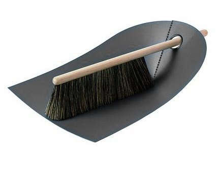 Oiled beech and horsehair brush and dustpan set portrait 12