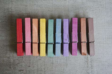 small stained clothespins 8