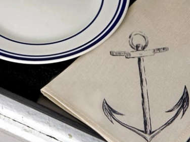 ortolan anchor napkin  