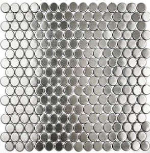Stainless Steel Penny Round Tile, Stainless Steel Penny Round Backsplash