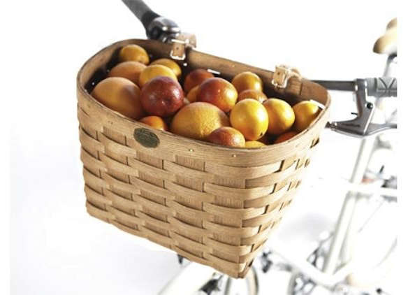 Lastu Bike Basket including Frame  Birch Basket with Grey Felt Handles portrait 9
