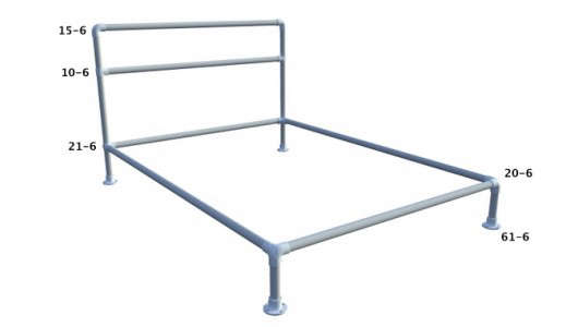 Pipe Bed Frame Fittings Aluminum, Aluminum Bed Frame