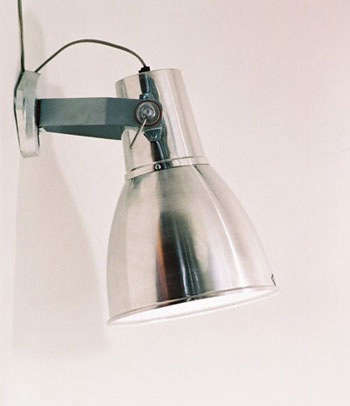 polished metal btc stirrup lamp