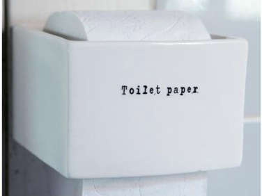 porcelain toilet paper holder  
