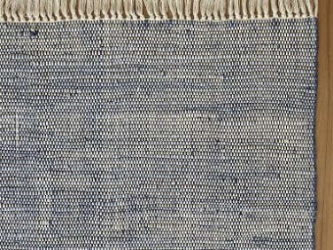 pottery barn blue rag rug  