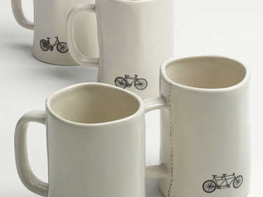 rae dunn bicycle mugs front  