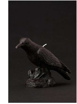 raven sculpted candle 8