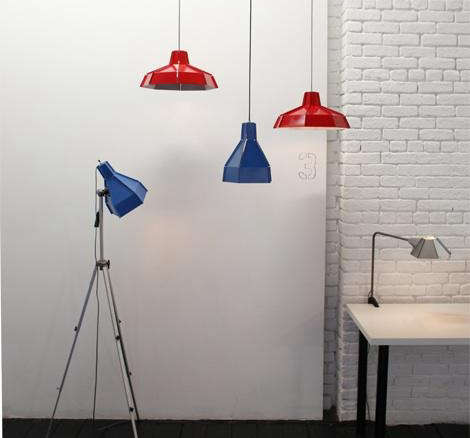 octagon facet lamp red 8