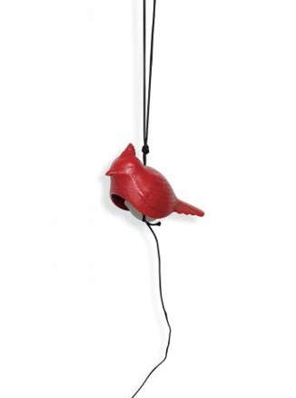 red cardinal wind chime  