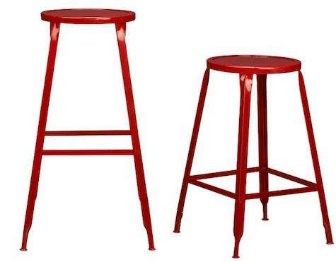 red cb2 fireengine stool 22
