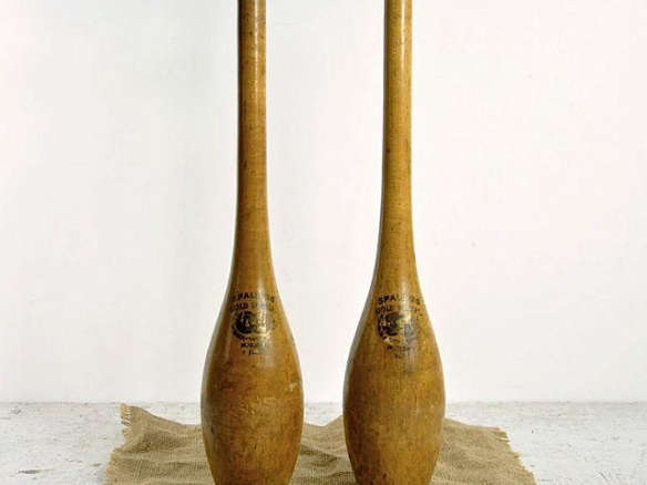 antique pair of indian clubs 8