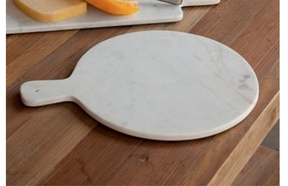Large Round Marble Cheese Board, Round Marble Cheese Board With Handle