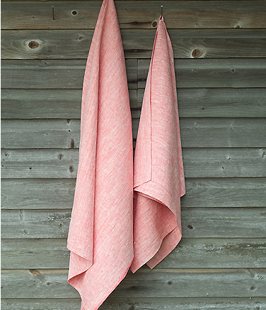 bath towel red linen francesca 8