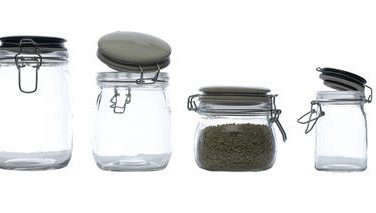 storage jars with ceramic lids  