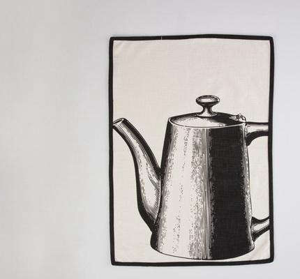 tea towel black teapot thomas paul