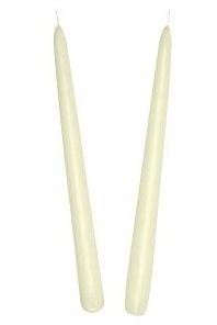 ivory dripless taper candle 8