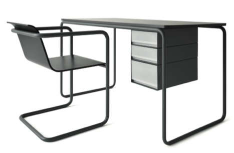thonet desk with chair muji 3
